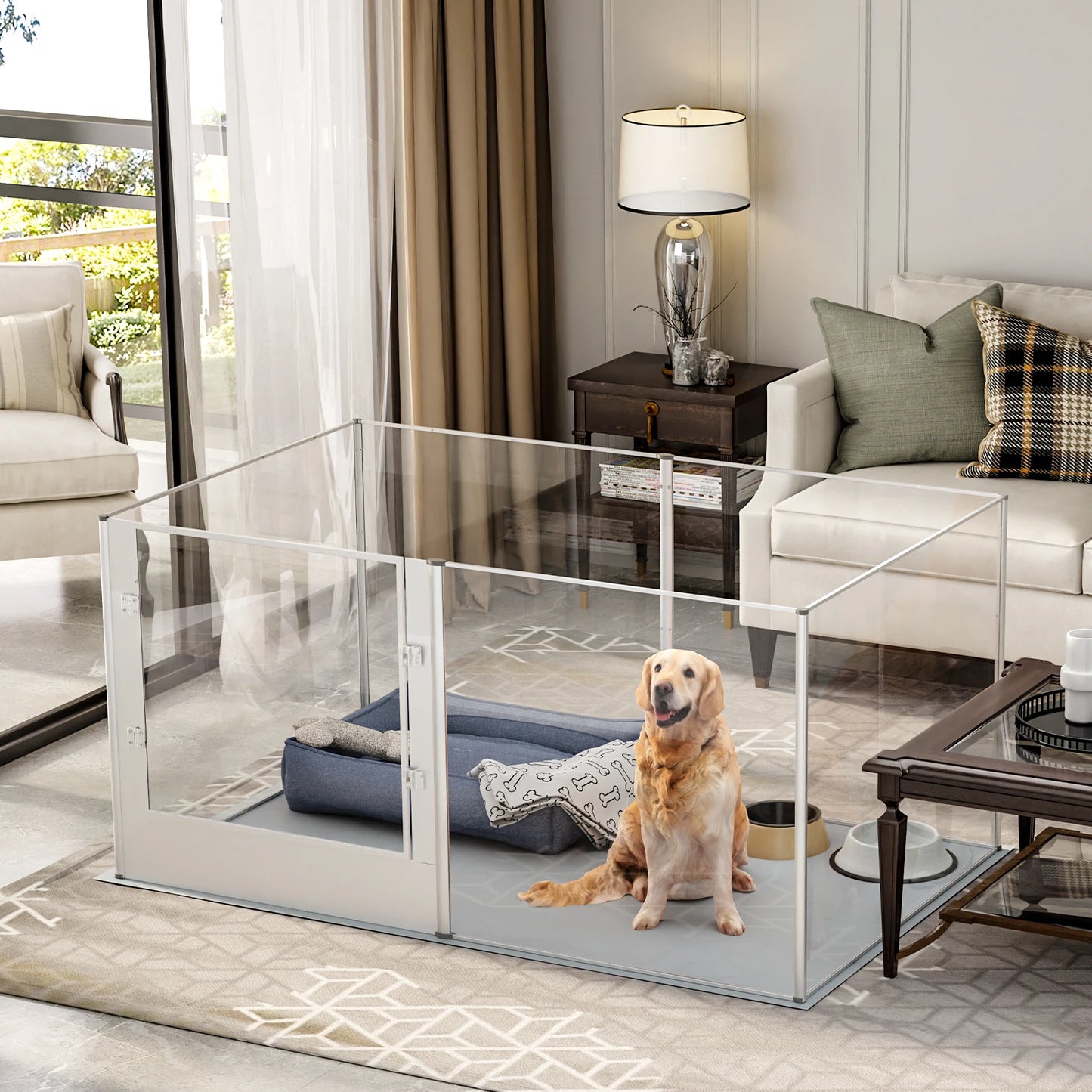 Large Acrylic Dog Playpen Fence